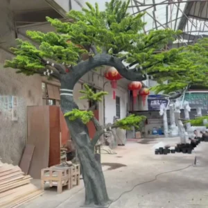 Large artificial pine trees